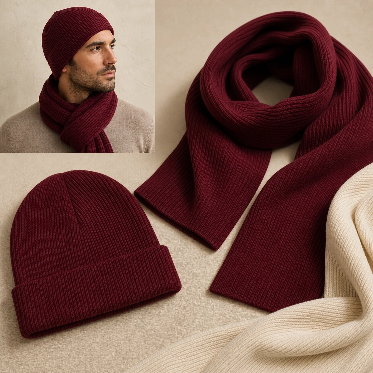 双面徳绒 — 帽子与围巾应用 / Beanie & Scarf Accessories