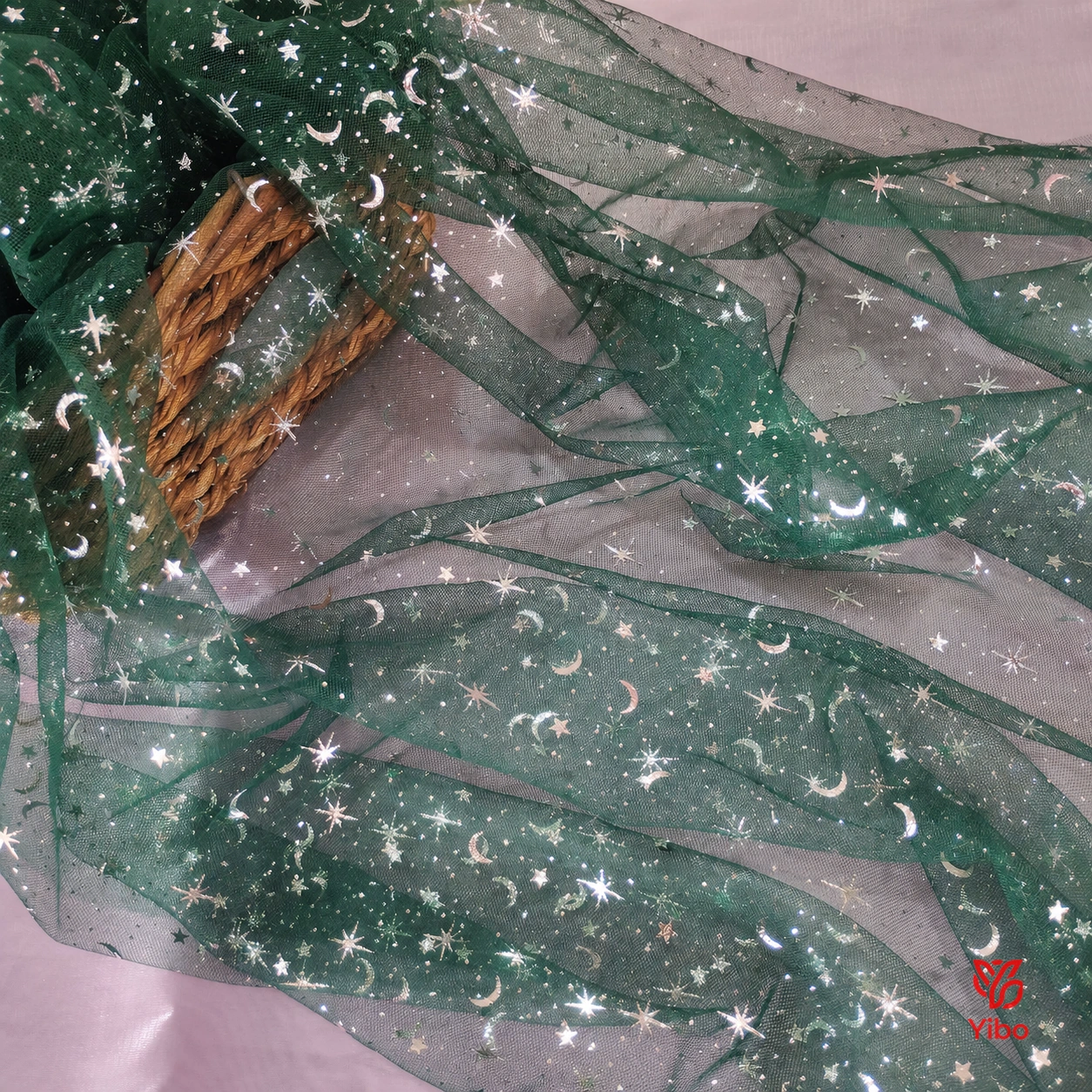 梦幻星月 — 墨绿色星月网纱 / Deep Green