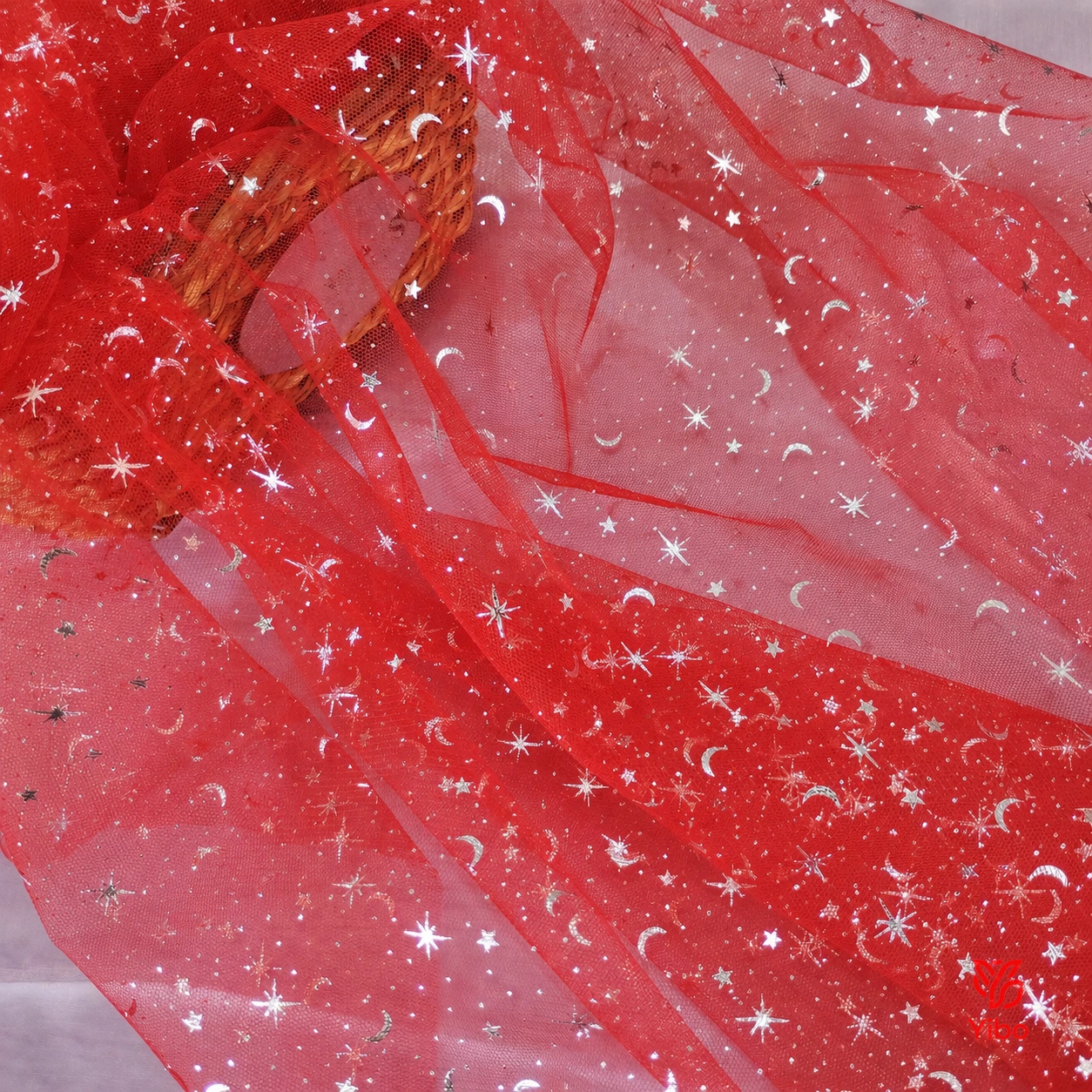 梦幻星月 — 红色星月网纱 / Red
