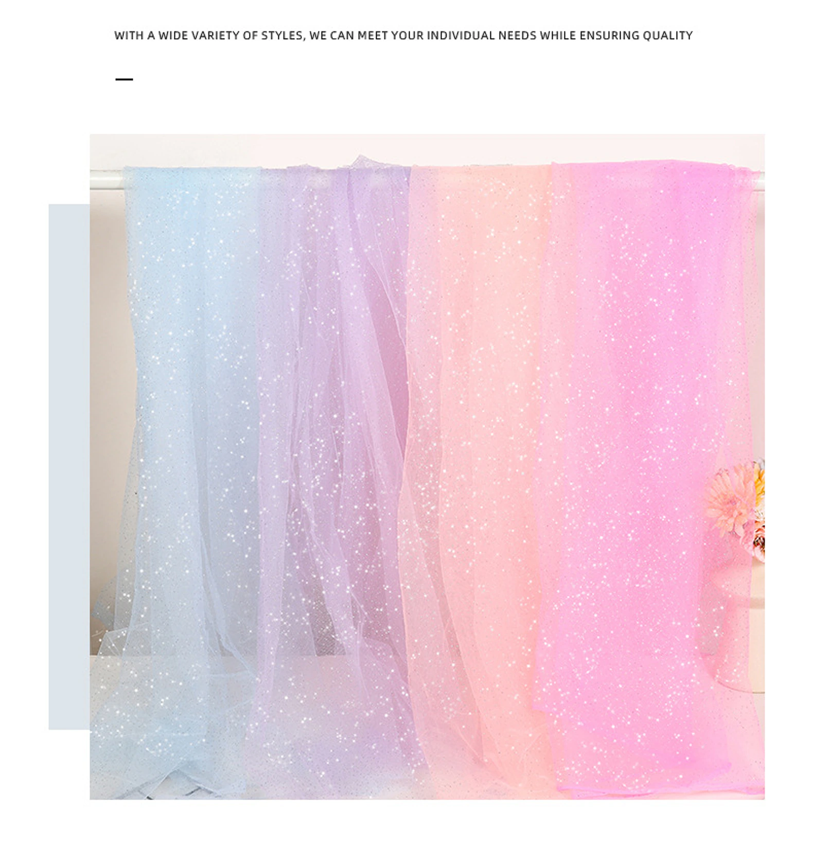 印银点网纱 — 柔和粉彩系列 / Soft Pastel Colors